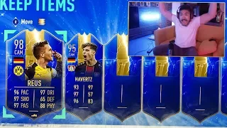 11 TOTS PLAYERS IN 1 PACK!! INSANE TOP 100 REWARDS!! FIFA 19