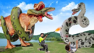 Most Dramatic Hollywood movies (2023) | Dinosaur Vs Anaconda #1 | T-rex Attack | dinosaur | Ms.sandy