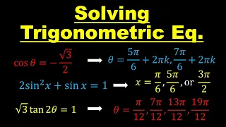 Lecture 31 | Solving Trigonometric Equations | Many Examples | Precalculus