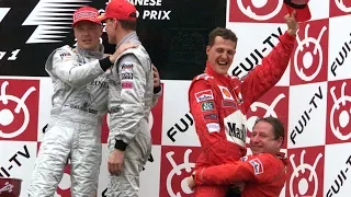 Шумахер выигрывает титул с Феррари. Сузука - 2000