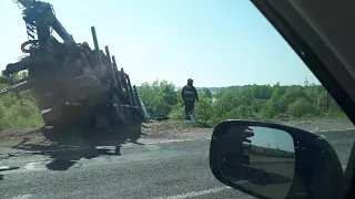 Серия 2 Дтп грузовик фура упала с моста лесовоз разбился