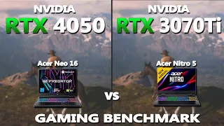 Laptop RTX 3070Ti vs 4050 Gaming Benchmark | Acer Nitro 5 vs Neo 16 Gaming Test | #rtx4050