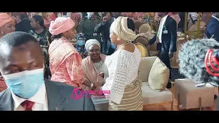 AISHA BUHARI & HER CHILDREN.......IRRESISTIBLE FIRST LADY OF NIGERIA STEP OUT FOR A WEDDING IN LAGOS