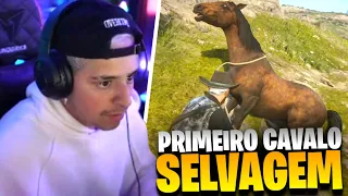 THOMAS TEVEZ CONSEGUI PEGAR SEU PRIMEIRO CAVALO SELVAGEM!! LOUD CORINGA JOGANDO RED DEAD