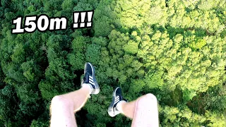 I hang at a height of 150m ! (The LARGEST Zipline in CZ/SK)