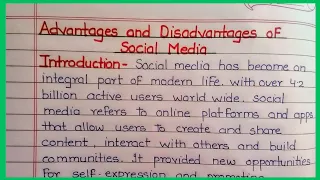 Essay on Advantages and Disadvantages of Social Media  | Benefits or Drawbacks of social media