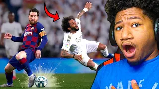 HOW IN THE WORLD??!!! AMERICAN REACTS TO Lionel Messi vs Physics