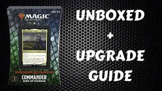 Unboxed | Magic the Gathering D&D Forgotten Realms Commander Aura of Courage opening & upgrade guide