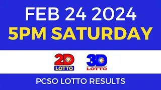 Lotto Result February 24 2024 5pm Swertres Ez2 PCSO