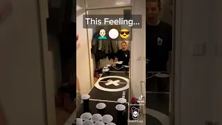 Dieses Gefühl, wenn der Trickshot klappt😎 #beerpong #bierpong #party #partygames #trickshots