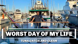 WORST DAY OF MY LIFE - Tuna Catch And Clean And Eating Tuna Hearts