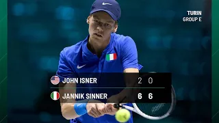 Isner v Sinner | Italy v USA | Group E Singles Match 2 Highlights