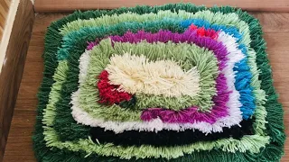 DIY,DOOR MAT/HOW TO MAKE EASY DOOR MAT WITH WASTE WOOL/DOOR MAT MAKING AT HOME