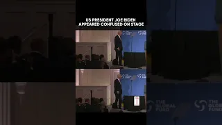 😕😕US President Joe Biden Gets 'Lost On Stage’ After Speech #shorts #viral