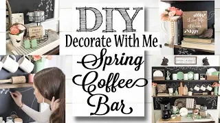 DIY Vintage Spring Coffee Bar | Decorate With Me!