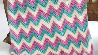 Crochet Chevron or Ripples in Any Size | EASY  | The Crochet Crowd