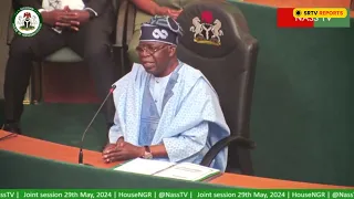 Tinubu Addresses National Assembly; Lauds The Passing Of Bill Reverting To Old National Anthem