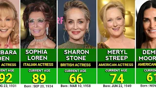 AGE Of Famous Senior Hollywood Actresses in 2024