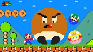 Super Mario Bros. But Anything Mario Touches Turns To MARBLE | Game Animation