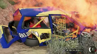 BeamNG Drive  Big Spinner Ramps Cars Crash vikki  Gamer BermNG