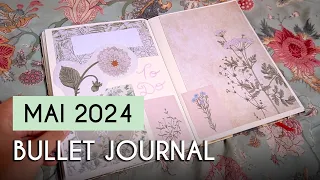 Bullet Journal SANS AUCUN DESSIN ! Simples collages fleuris pour le mois de mai (PLAN WITH ME)