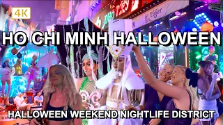 🇻🇳 HO CHI MINH CITY HALLOWEEN WEEKEND NIGHTLIFE DISTRICT VIETNAM 4K HDR