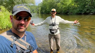 Wading a River Ultralight Fishing