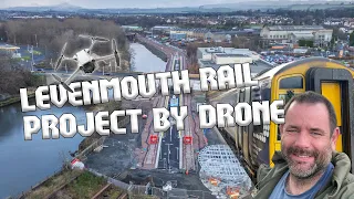 Levenmouth Rail Project, January 2024 by drone.