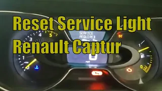 Service and Oil Reset on Renault Captur 2014