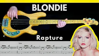 Blondie - Rapture [1981] | BASS Cover | Notation + TABS