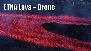 Etna Volcano Lava – Drone