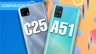 Realme C25 VS Samsung Galaxy A51  | Comparativo