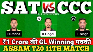 SAT vs CCC dream11, SAT vs CCC dream11 prediction, SAT vs CCC, Assam T20 Premier Club Championship
