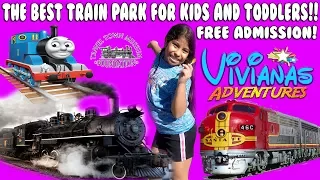 Best Free Train Park For Kids & Toddlers! Travel Town Museum! Trains! Trains! Vivis Adventures