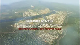 Cities Skylines PS5 Grand River Creating Excellent Traffic Flow w/ two separate Highway connections