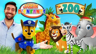 Jardin d'enfants au Zoo. Vidéos avec la Pat Patrouille, les Pyjamasques, Robocar Poli, etc.