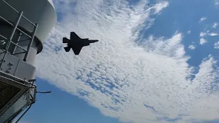 F-35B Lightning II Fly-By over USS Tripoli.