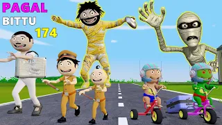 Pagal Bittu Sittu 174 | Police Wala Cartoon | Police Car Cartoon | Police Chase | Cartoon Videos