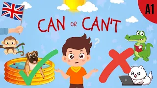 Can or Can't English animals and verbs ESL