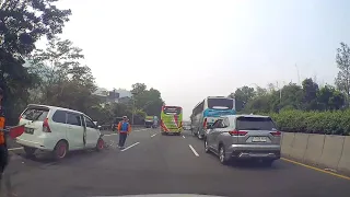 CRASH!! AVANZA vs Bus PMTOH | BANDUNG DASHBOARD CAMERA FOOTAGE