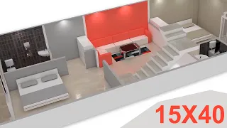 15X40 3d floor plan and house plan by  nikshail