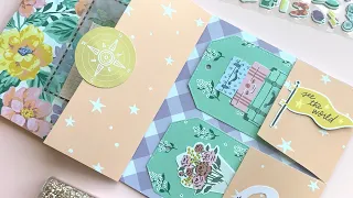 6x6 Paper Mini Album Project SINGLE SIDED PAPERS tutorial Junk Journal