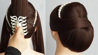 Elegant Low Bun Hairstyle With Claw Clip | Beautiful And Easy Hairstyle For Prom