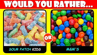 Would You Rather…? CANDY Edition 🍬 | 80 Different Candies & Junk Food 🍭 🍫 🍬