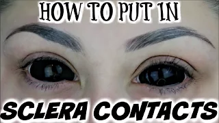 How To Put Big Sclera Contacts In The Easy Way | BeautyByJosieK