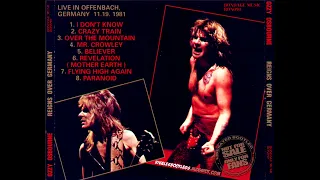 OZZY OSBOURNE With Randy Rhoads - November 9, 1981 - Stadthalle, Offenbach, Germany