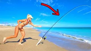 Beach Fishing For Florida Pompano! (Catch & Cook Compilation)