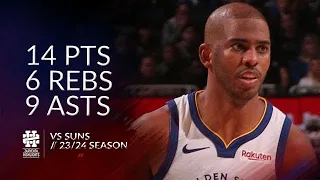 Chris Paul 14 pts 6 rebs 9 asts vs Suns 23/24 season