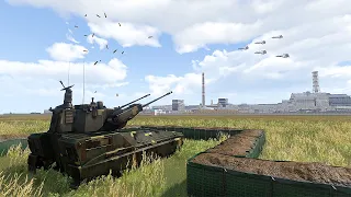 Ukraine Anti-air Tank Destroyed Russian Jets at Zaporizhia Nuclear Power Plant - Arma 3