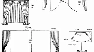 Выкройка 1 Шторы для зала